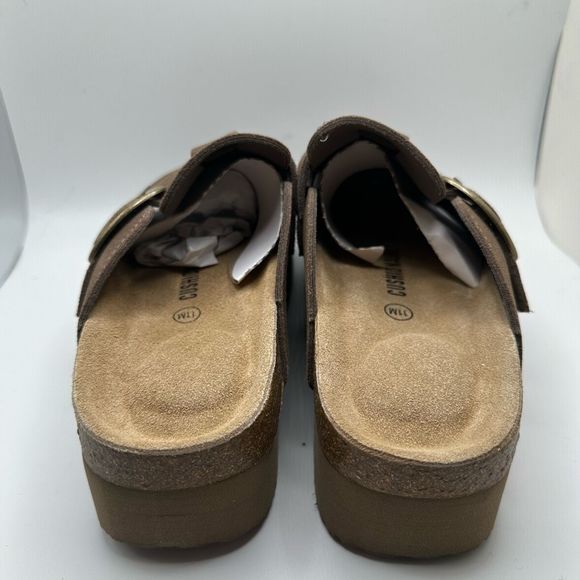 CUSHIONAIRE Women's Genuine Suede Cork Footbed Platform Clog with +Comfort 11 BR - Picture 4 of 7
